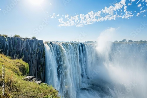 majestic victoria falls thundering into the zambezi river capturing the raw power and beauty of nature landscape photography