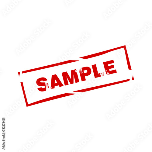 Free sample red sticker image with hi-res rendered artwork that could be used for any graphic design. 