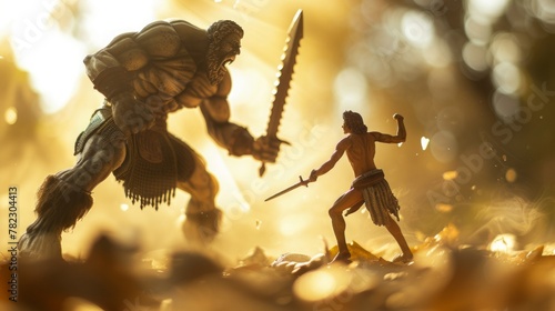 The fight between David and goliath