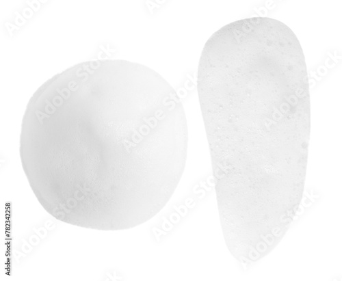 White cosmetic foam on a blank background. isolated