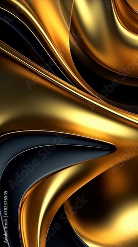 abstract art with metallic colors and light reflection Generative AI