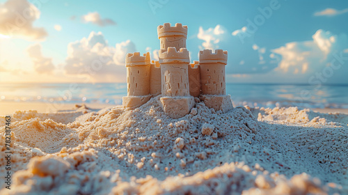 Château de sable sur la plage