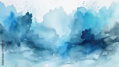Serene Blue Watercolor Texture Generative AI