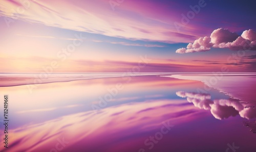 Magical Seascape with Vibrant Sunrise Sky Generative AI