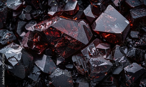 natural texture of raw garnet gemstones