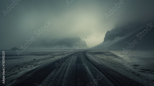 Landscape Photography of a Misty Road, Road Stretching into Foggy Mountains