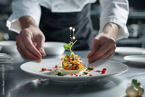 Culinary Creations in Focus Artistic Masterpieces Presented on Plates, a Celebration of Gastronomic Excellence