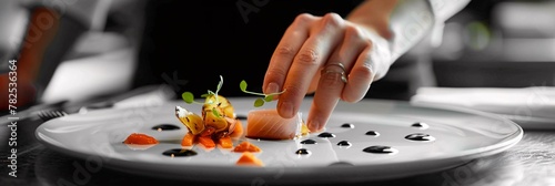 Culinary Creations in Focus Artistic Masterpieces Presented on Plates, a Celebration of Gastronomic Excellence