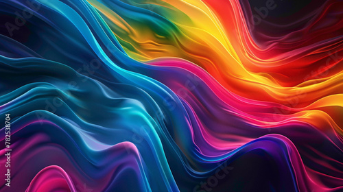 Dynamic motions of vibrant colors blending seamlessly, resulting in a visually striking gradient wave that commands attention.
