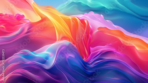 Dynamic motions of vibrant colors blending seamlessly, resulting in a visually striking gradient wave that commands attention.