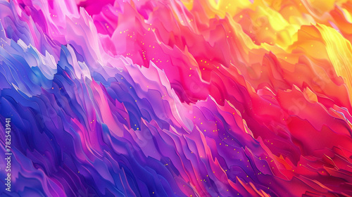 Dynamic movements of vibrant hues merge together, resulting in a visually striking gradient.