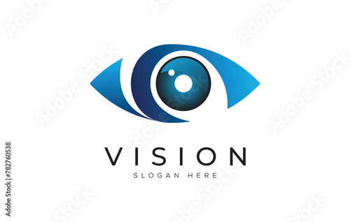 Modern eye logo vector design template. Eye icon creative logo vision design concept. 