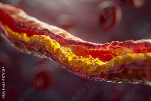 Cholesterol Buildup in Blood Vessel