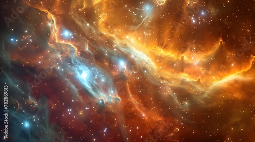 Cosmic Nebula Core A Vivid StarForming Region in the Infinite Expanse of Space generative ai