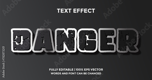 Danger editable text effect template