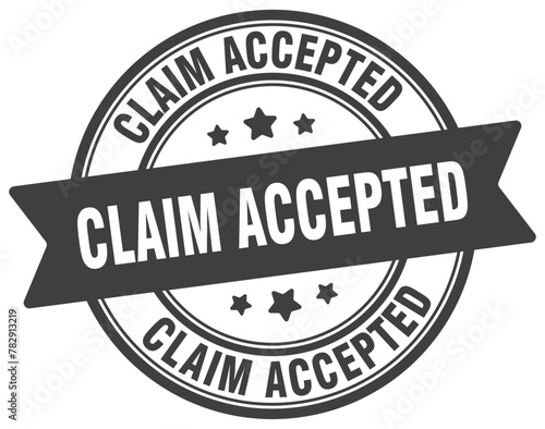 claim accepted stamp. claim accepted label on transparent background. round sign