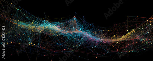 The continuous exchange of information between networks is symbolized by the intricate network of lines representing data transfer, underscoring the interconnected nature of our digital realm.