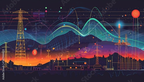 illustration explaining the electromagnetic spectrum, depicting the range of electromagnetic waves from radio waves to gamma rays