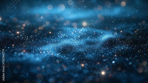 Sparkly star burst with blue glitter texture. Light effect.