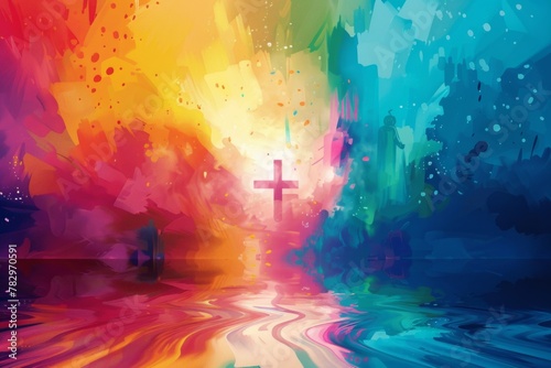 abstract background for Day of the Holy Cross Mexico