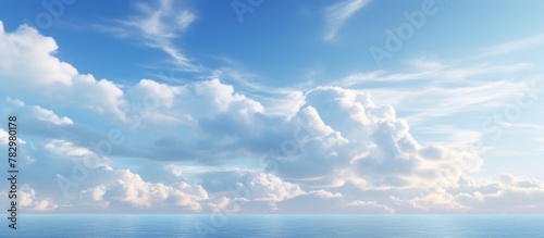 Sea and sky with clouds