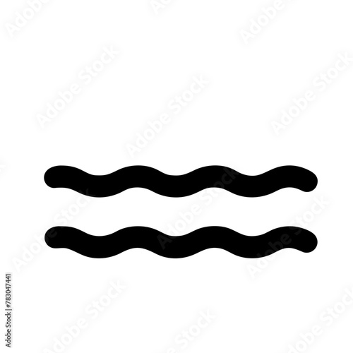 Ocean Wave icon vector graphics element silhouette sign symbol illustration on a Transparent Background