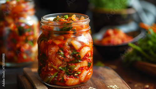 Fermented healthy kimchi.