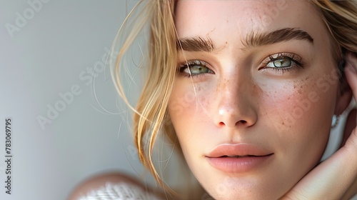 pure and simple beauty portrait barely there makeup studio lit with natural light