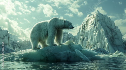 Polar Bear on Ice Floe