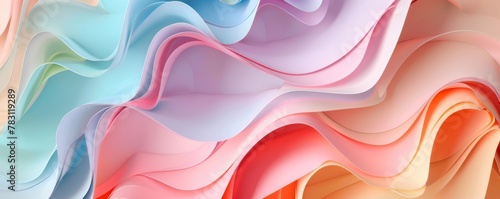 Closeup of a vibrant swirl, with hues of pink and blue on a white canvas