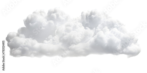 White soft cloud isolated on transparent background