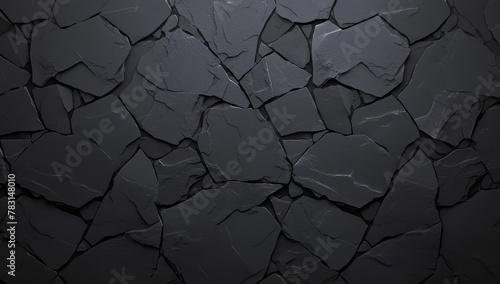 Black slate background, top view