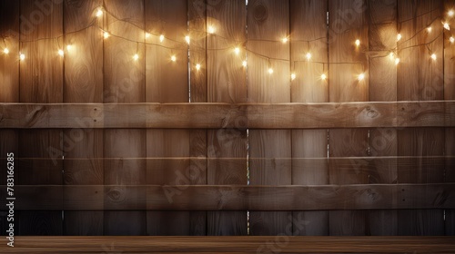 charm wood with lights background