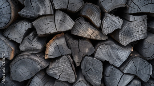 Old gray woodpile texture