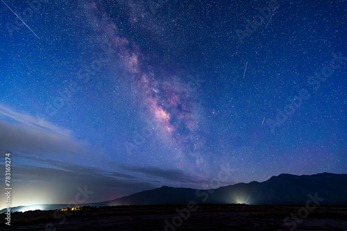 Vía Láctea y estrellas fugaces 