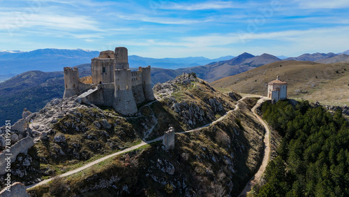 Rocca di Calascio, Abruzzo, Italy, aerial photography