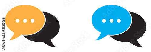 Chat icon vector. speech bubble icon. comment icon vector. message. contact us