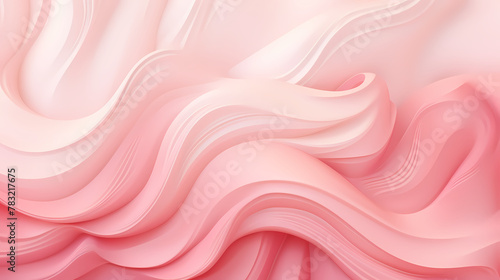 Soft Pink Waves Abstract Artwork