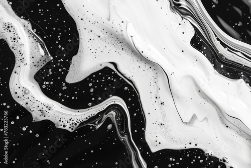 white and black abstract background. soap bubble drawing. soap suds abstract background.