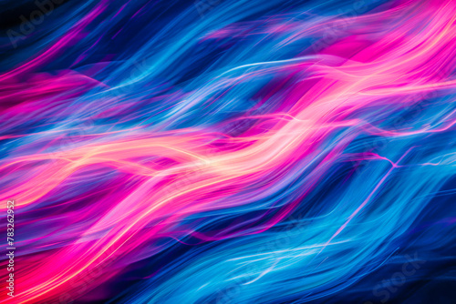 Vibrant Blue and Pink Neon Light Abstract Background