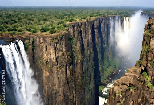 A view of the Victoria Falls in Africa