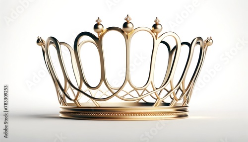 Golden Ornate Crown Symbolizing Regal Elegance and Ceremonial Significance