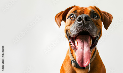 Happy Bullmastiff with Its Tongue Out