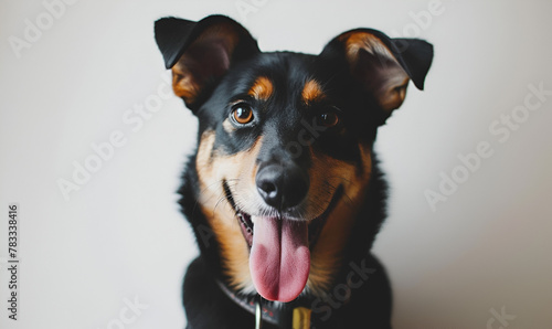 Happy Corgi with Its Tongue Out