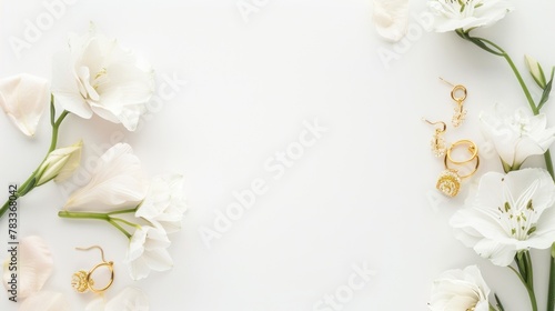Creamy pink flower bouquet on white background space for text. wedding greeting cards, mother's day, birthdays