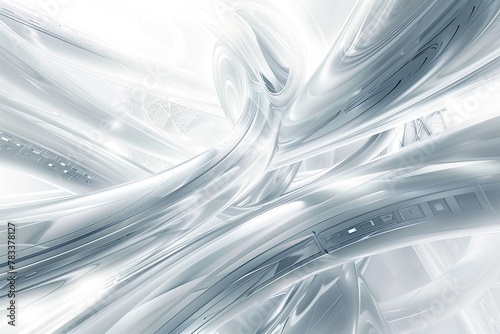 Abstract White Futuristic beautiful Background.