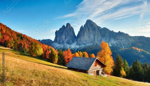 autumn at sasso della croce mountain south tyrol italy