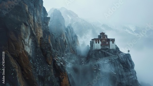 remote mountain monastery stands as a tranquil sanctuary of solitude and spirituality architecture photography