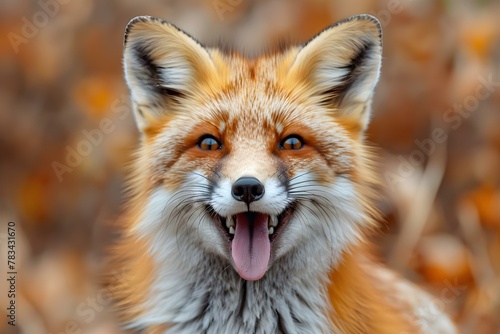 Cheeky Fox With a Playful Tongue Twist. Concept Wildlife Photography, Humorous Animal Moments, Whimsical Fox Portraits, Funny Animal Expressions