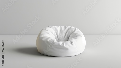 Blank mockup of a bean bag base with interchangeable covers allowing for easy customization. .